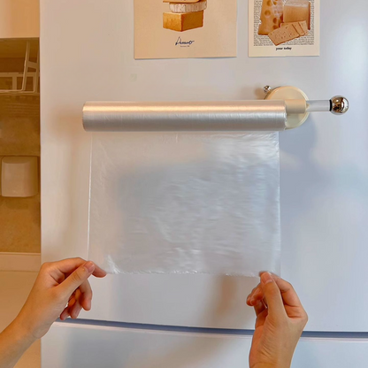 Drill-Free Suction Cup Kitchen Rack: Paper Towel, Cling Wrap, and Towel Holder