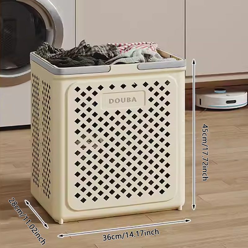 Large Capacity Collapsible Laundry Basket: Breathable Design & Built-In Wheels