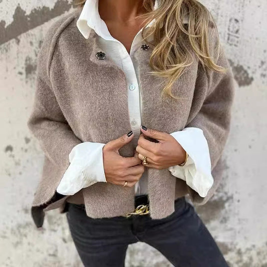 Women's Fashion Solid Color Short Coat